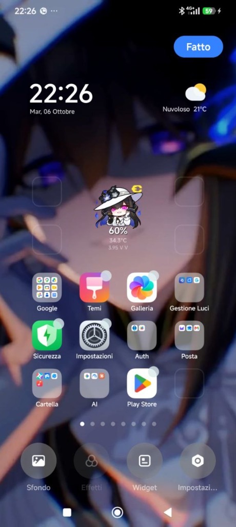 Dahlia 2x2 Widget on Android Home Screen