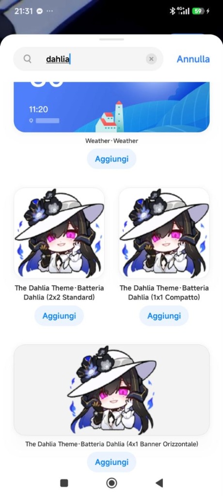 Android Widget Selection Drawer
